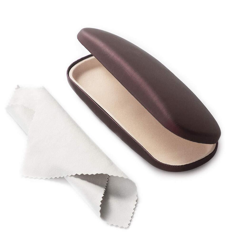 9750 Unisex Hard Shell Eyeglasses Cases, Protective Case For Glasses Brown